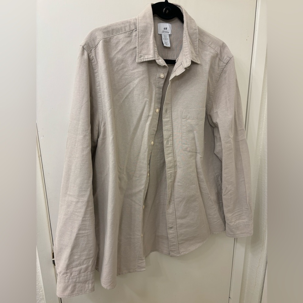 MENS LINEN BUTTON UP SHIRT
